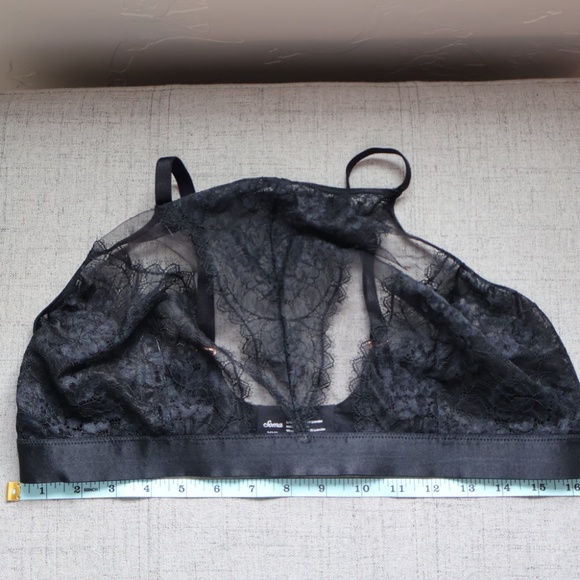 Soma Breathtaking High Neck Bralette Black XXL Delicate Lace - Picture 3 of 4
